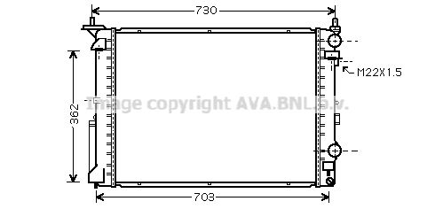 AVA QUALITY COOLING Радиатор, охлаждение двигателя RT2259